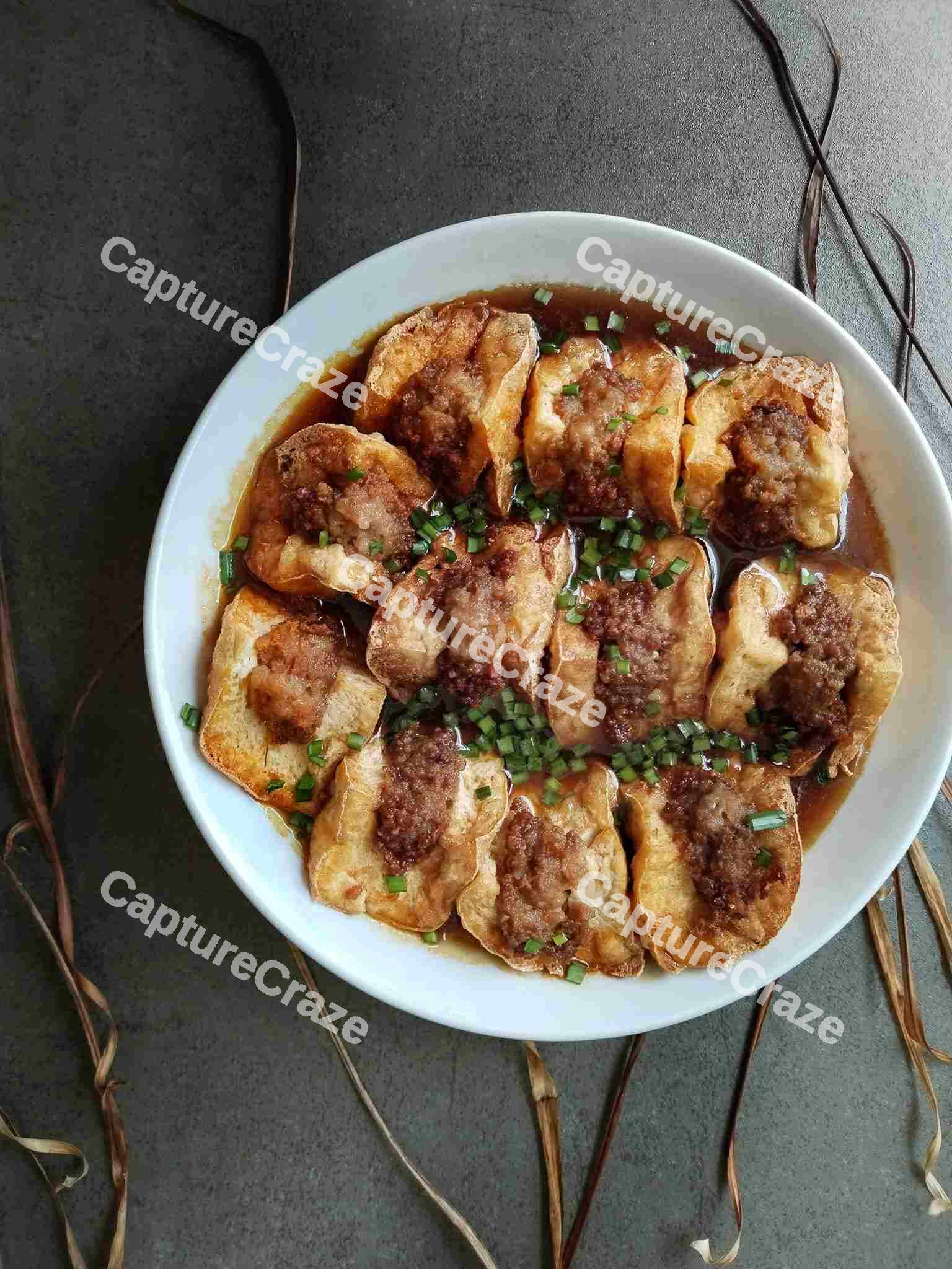 Home made tofu farci dish